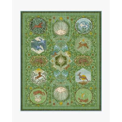 Woodland Wanderer Green Flatwoven Rug - 245 x 305 cm - Rug + Pad System