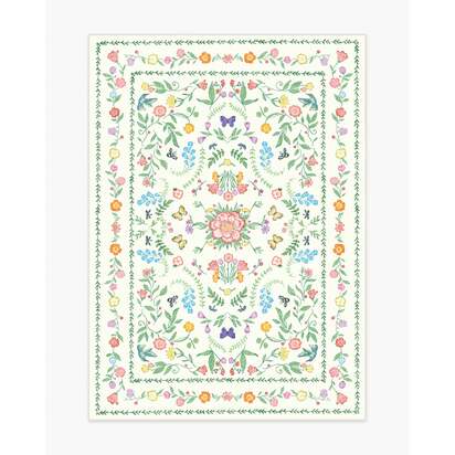 Springtime Lullaby Ivory Multicolour Flatwoven Rug - 150 x 215 cm - Rug + Pad System