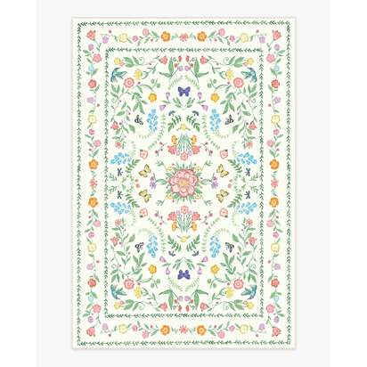 Springtime Lullaby Ivory Multicolour Flatwoven Rug - 185 x 275 cm - Rug + Pad System