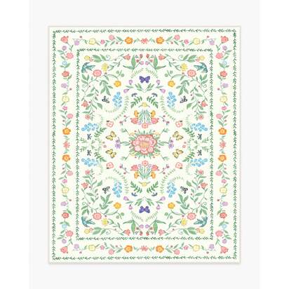 Springtime Lullaby Ivory Multicolour Flatwoven Rug - 245 x 305 cm - Rug + Pad System
