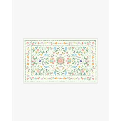 Springtime Lullaby Ivory Multicolour Flatwoven Rug - 90 x 150 cm - Rug + Cushioned Pad System