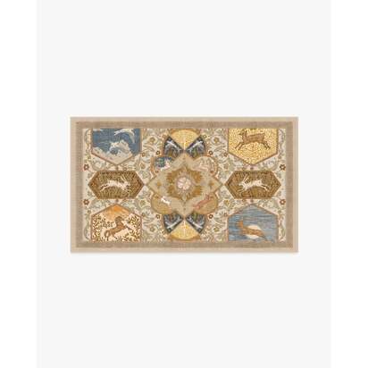 Woodland Wanderer Natural Flatwoven Rug - 90 x 150 cm - Rug + Pad System