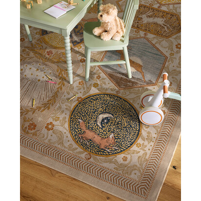 Woodland Wanderer Natural Flatwoven Rug - 150 x 215 cm - Rug + Pad System