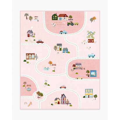 About Town Pink Flatwoven Rug - 245 x 305 cm - Rug + Pad System