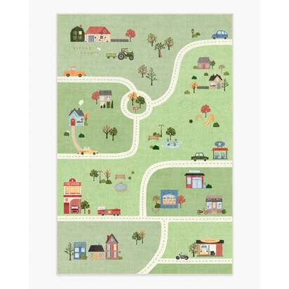 About Town Green Flatwoven Rug - 200 x 290 cm - Rug + Pad System