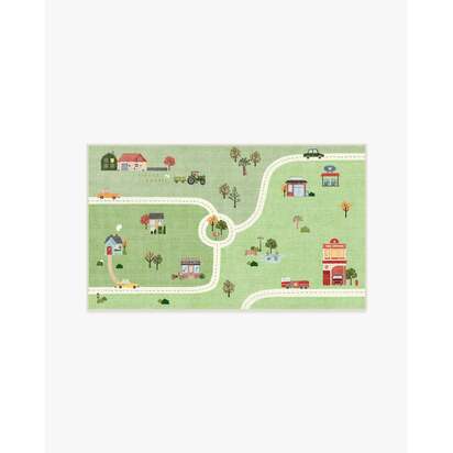 About Town Green Flatwoven Rug - 90 x 150 cm - Rug + Cushioned Pad System