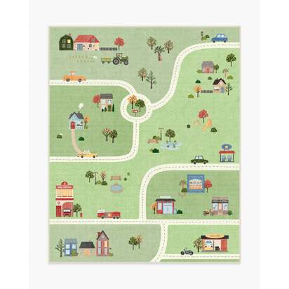 About Town Green Flatwoven Rug - 200 x 290 cm - Rug + Cushioned Pad System