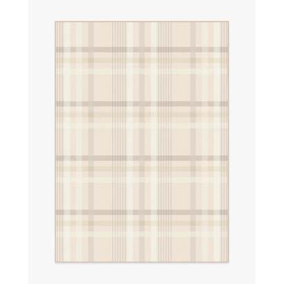 Charming Plaid Neutral Flatwoven Rug - 150 x 215 cm - Rug + Pad System