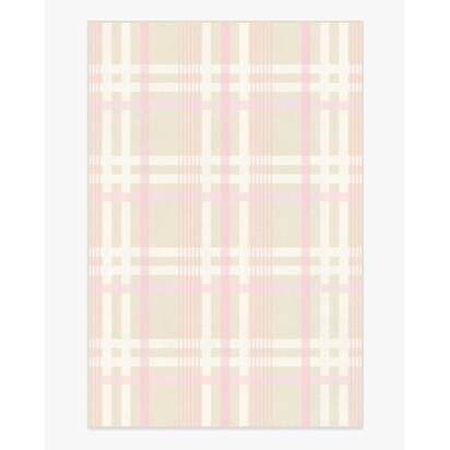 Charming Plaid Pink Flatwoven Rug - 200 x 290 cm - Rug + Pad System