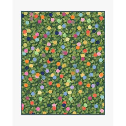 Botanical Whimsy Dots Green Flatwoven Rug - 245 x 305 cm - Rug + Pad System