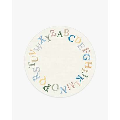 Easy as ABC Multicolour Rug - 185 Round cm - All-In-One Rug