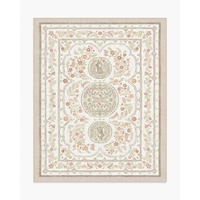 Twin Bunny Border Natural Rug - 245 x 305 cm - All-In-One Rug