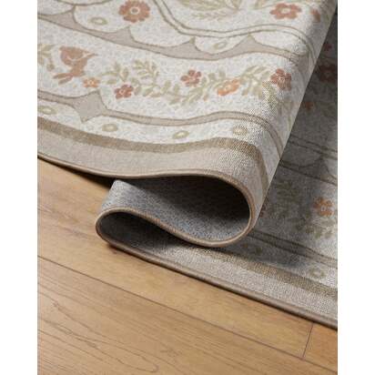 Twin Bunny Border Natural Rug - 245 x 305 cm - All-In-One Rug