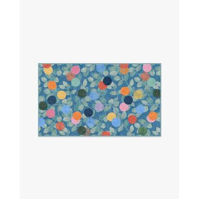 Botanical Whimsy Dots Blue Rug - 90 x 150 cm - All-In-One Rug