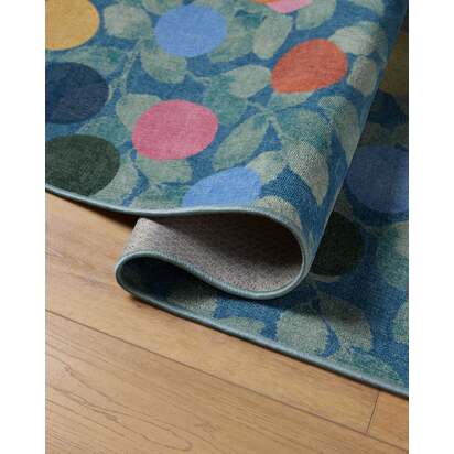 Botanical Whimsy Dots Blue Rug - 90 x 150 cm - All-In-One Rug