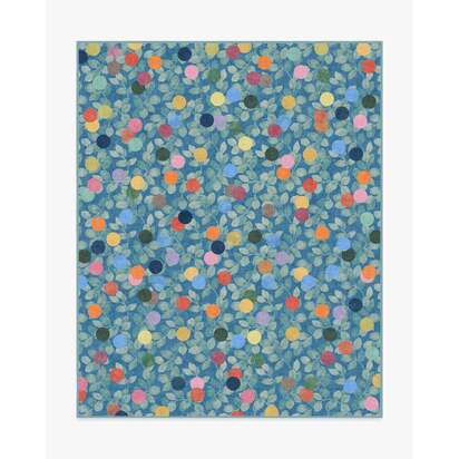 Botanical Whimsy Dots Blue Rug - 245 x 305 cm - All-In-One Rug
