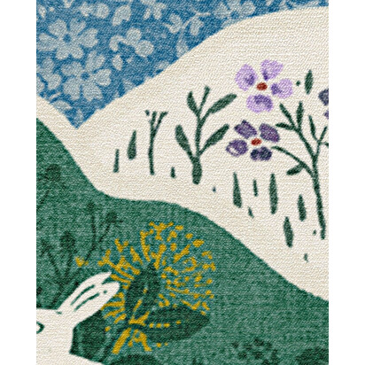 Flower Fields Teal Multicolour Rug - 90 x 150 cm - All-In-One Rug