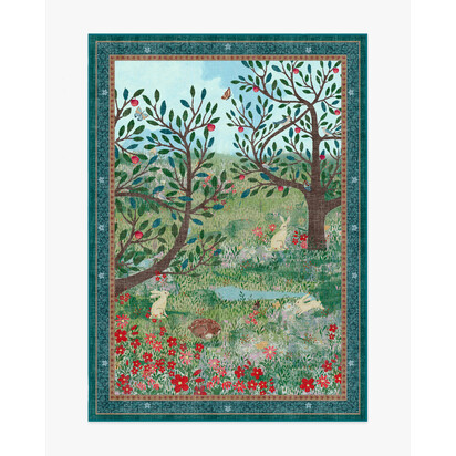 Whimsy Woods Multicolour Flatwoven Rug - 150 x 215 cm - Rug + Cushioned Pad System