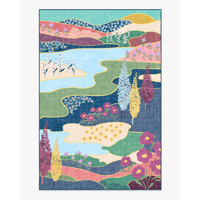Dreamland Multicolour Bright Flatwoven Rug - 200 x 290 cm - Rug + Pad System