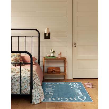 Easy as ABC Slate Blue Rug - 150 x 215 cm - All-In-One Rug
