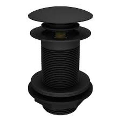 Arezzo Unslotted Click Clack Basin Waste - Matt Black