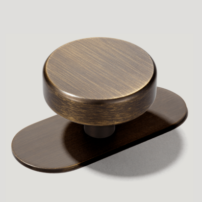 GRAYSON Shaker Knob - Antique Brass - Cabinet Knob Only