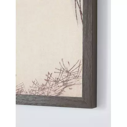 John Lewis Ohara Koson 'Two Peacocks on a Tree Branch' Framed Canvas Print, 92 x 42cm, Blue/Multi Multi | 92x3x42cm