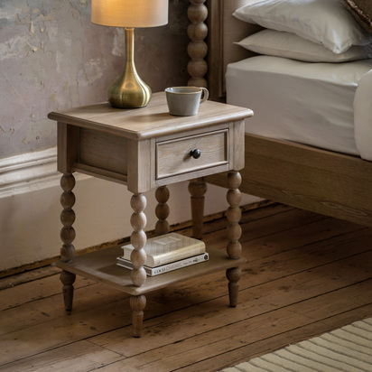 Hadley 1 Drawer Bedside 470x400x600mm