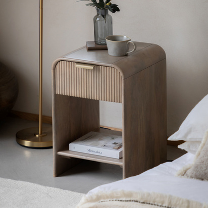 Ashport 1 Drawer Bedside 350x400x550mm  - Small