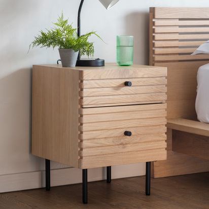 Glencombe 2 Drawer Bedside 450x400x550mm