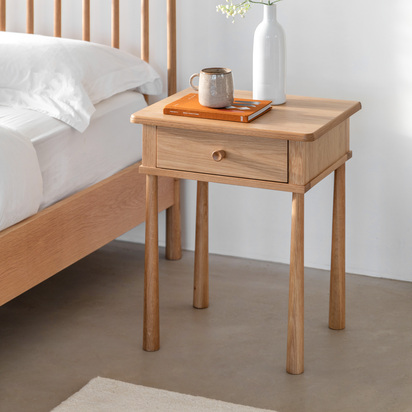 Maplewood 1 Drawer Bedside 500x400x634mm