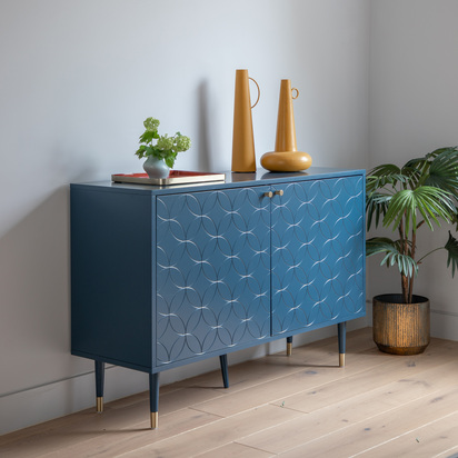 Higham 2 Door Cabinet Blue 1200x400x790mm