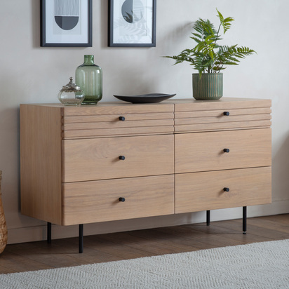 Glencombe 6 Drawer Chest 1310x450x720mm