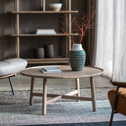 Woodford Round Coffee Table Grey 900x900x400mm