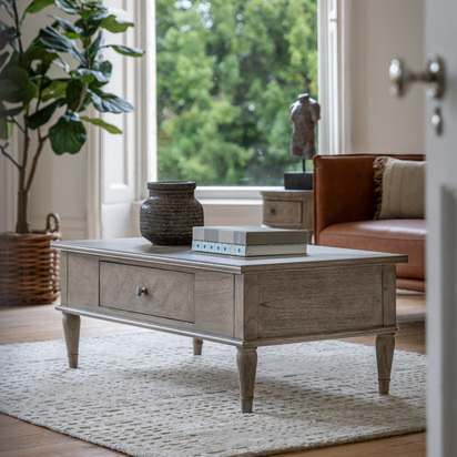 Henview Push Drawer Coffee Table 1200x600x435mm