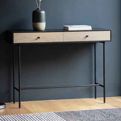 Woodbridge 2 Drawer Console Table 1100x350x800mm