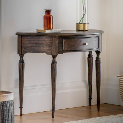 Elmshire Demi Lune Table 930x750x400mm