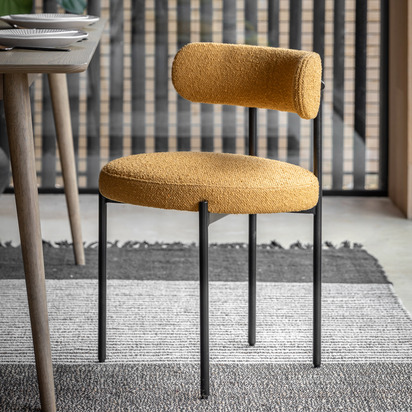 Marchmont Dining Chair Ochre (2pk) 525x510x750mm