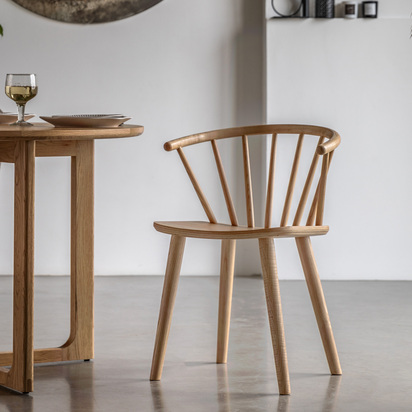 Alderwood Dining Chair Natural (2pk) 540x520x760mm