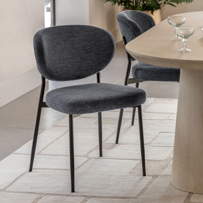 Glenmont Dining Chair Charcoal (2pk)