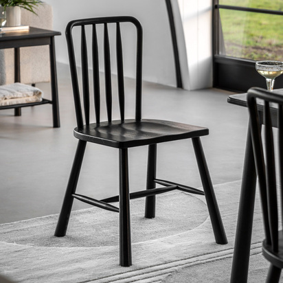 Maplewood Dining Chair Black 450x455x920mm (2pk)