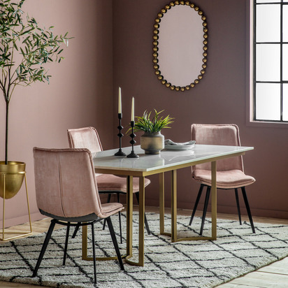 Brentcott Dining Table Gold 1800x900x760mm