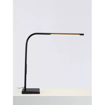John Lewis Cullen LED Marble Base Desk Lamp, Black Black | 60.9 x W13 x D61.2cm