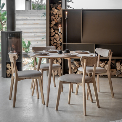 Burcroft Round Dining Table Natural