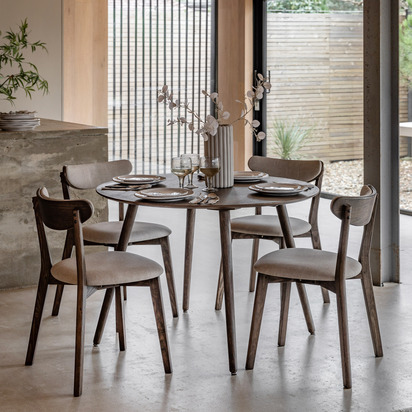 Burcroft Round Dining Table Smoked