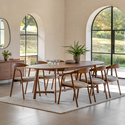 Elmmore Ext Dning Tble Walnut 2000/2500x1000x760mm