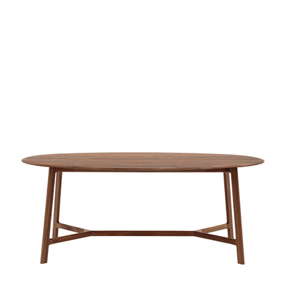 Elmmore Oval Dining Table Walnut 1800x1000x760mm