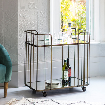 Linbury Drinks Trolley Bronze 750x457x787mm