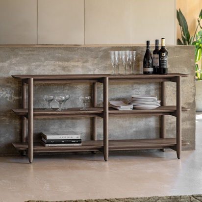 Burcroft Open Display Smoked 1500x380x700mm