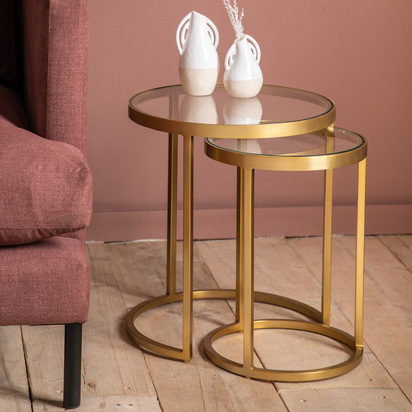 Henport Nest of Two Tables Gold